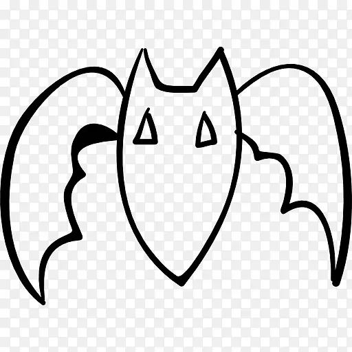 蝙蝠的轮廓图标