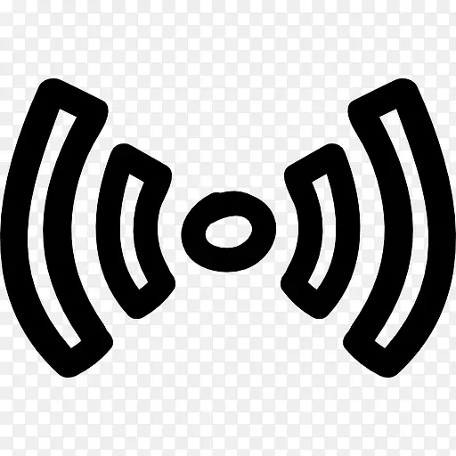 WiFi信号的手绘符号图标