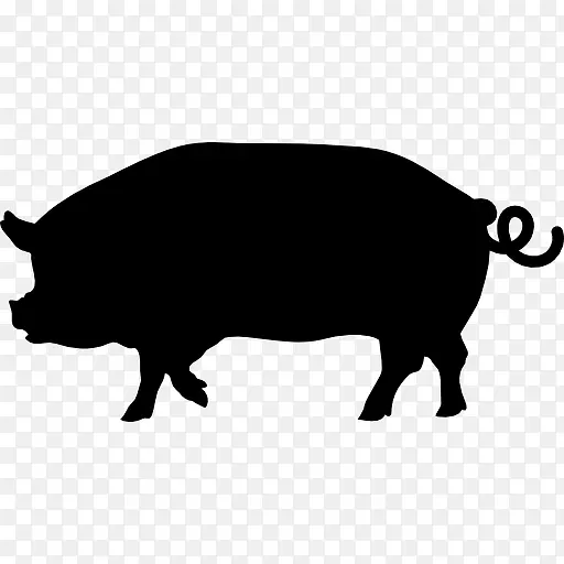 猪的侧面轮廓图标