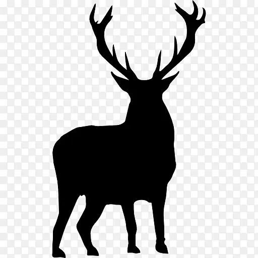 鹿的剪影图标