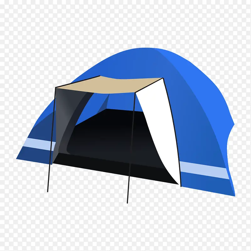 蓝色小帐篷