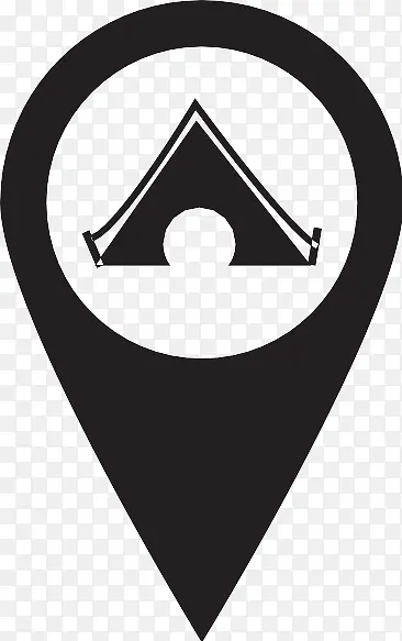 帐篷Pin-of-Map-icons