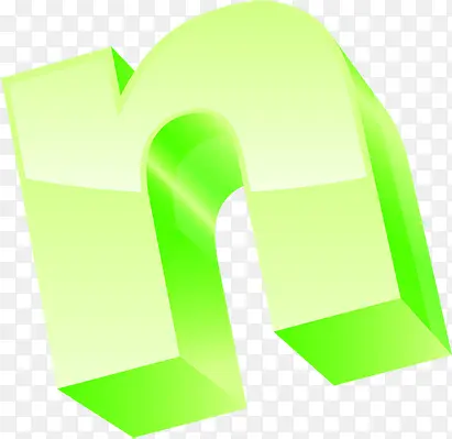 绿色字母n字字体