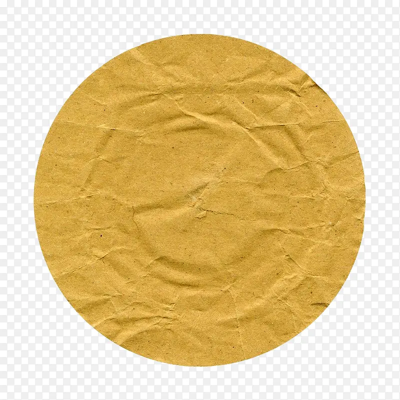 黄色圆形皱纹纸