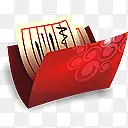 中国风红色纸张