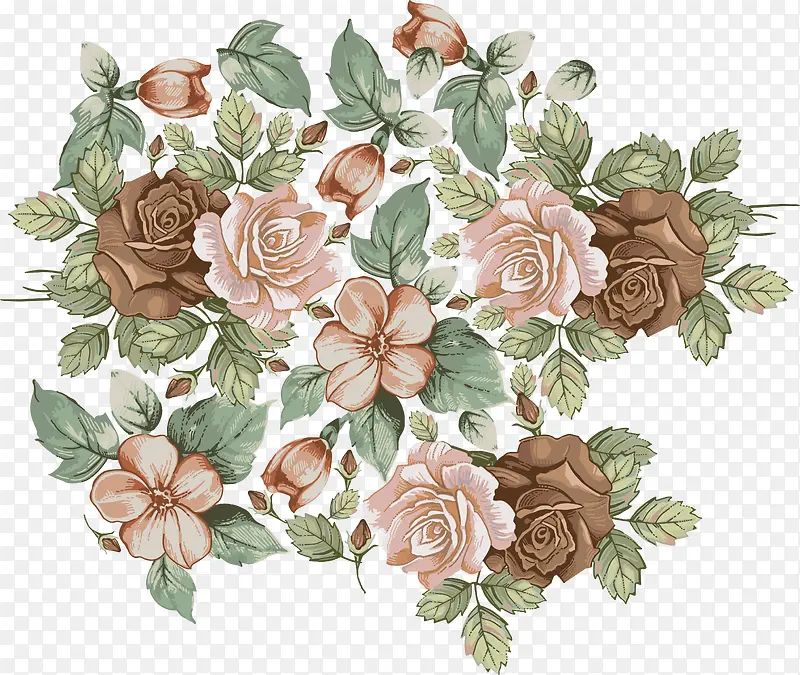 欧式玫瑰花花纹图片