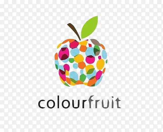 彩色创意苹果元素
