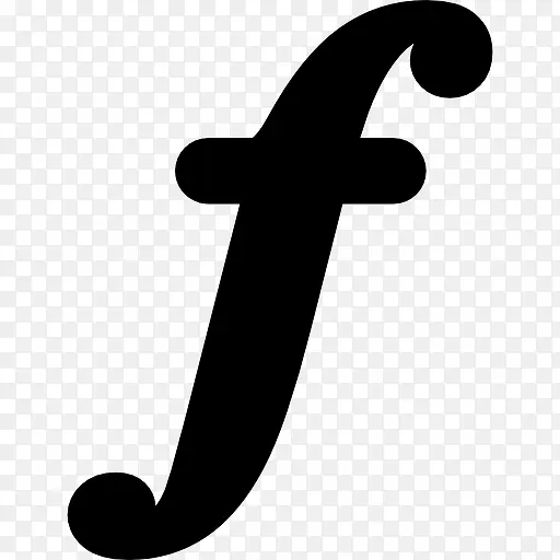 音乐符号字母F 图标