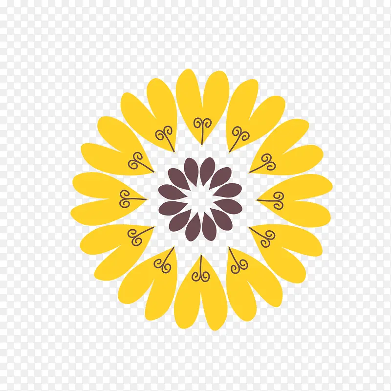 菊花式的图标对称