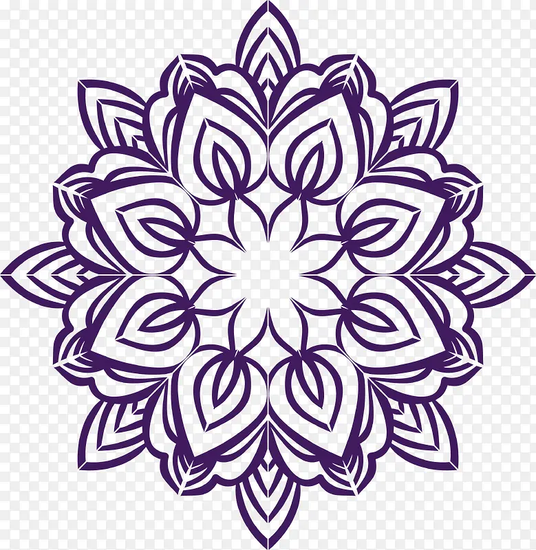 紫色拼接伊斯兰花纹