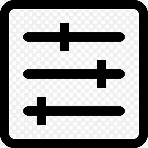 均衡器平方工具符号图标