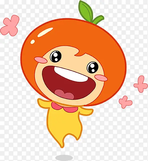 米柚橘子卡通开心表情