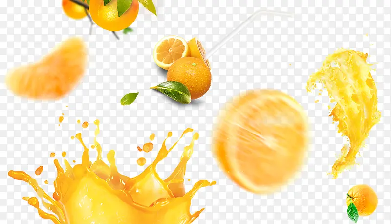 高清黄色橘子装饰