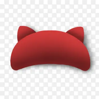 红色猫耳朵帽子