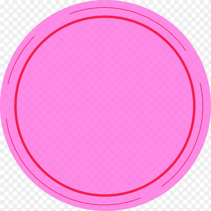 粉色可爱手绘圆形