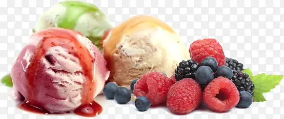 冰淇淋和水果