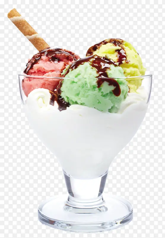 手绘冰淇淋素材卡通食物