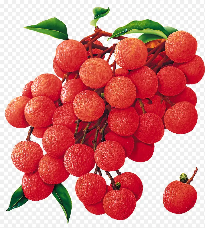 红色新鲜荔枝水果