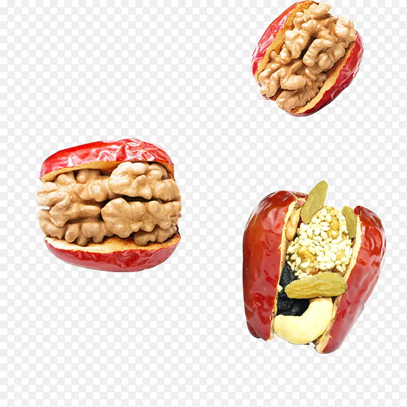 高清摄影食品枣夹核桃