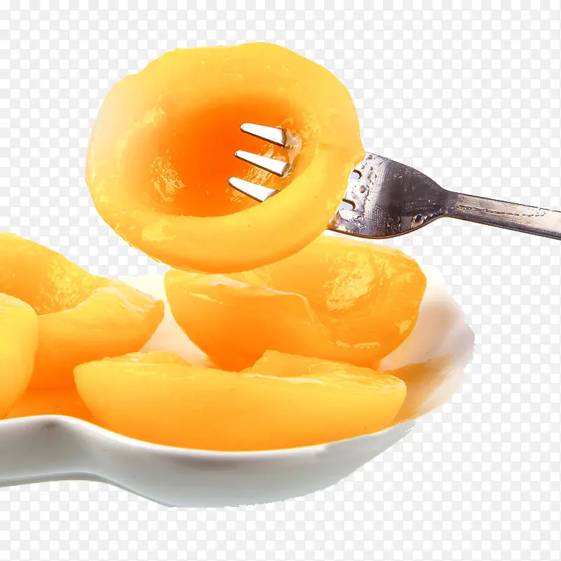 水果黄桃罐头叉子
