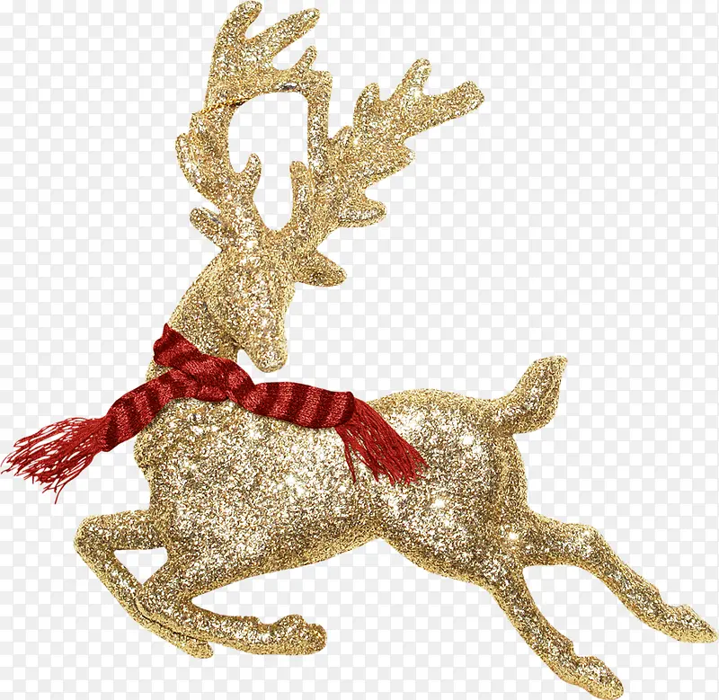 金色麋鹿圣诞季海报
