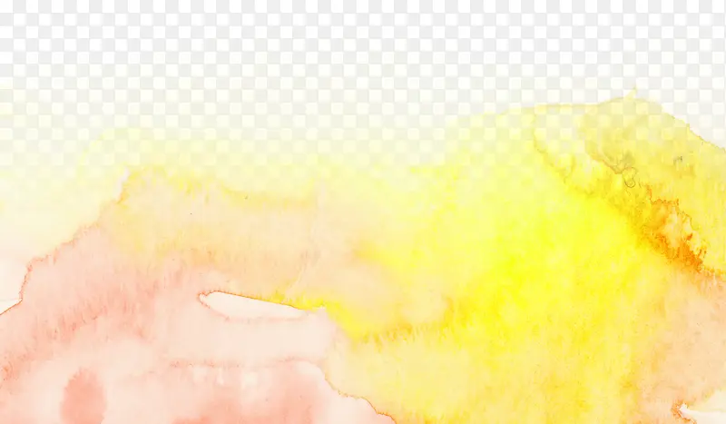 粉黄色水彩风景涂鸦