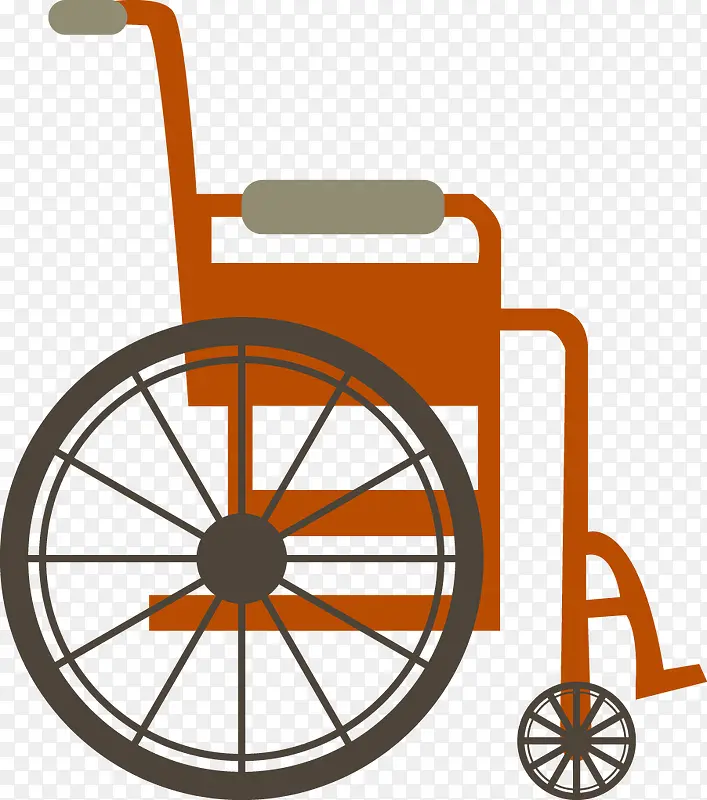 卡通手绘医疗轮椅