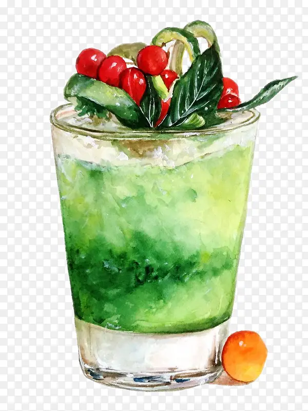 水果绿饮料