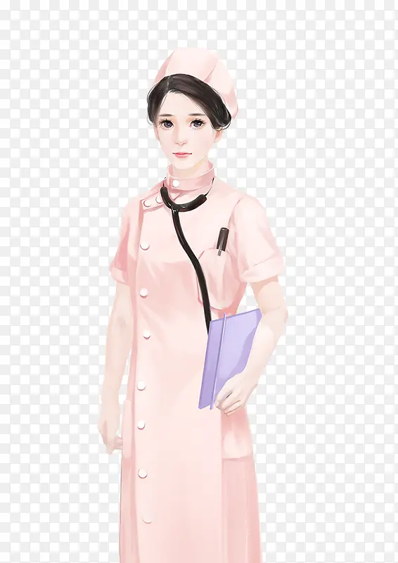 粉色护士服女孩