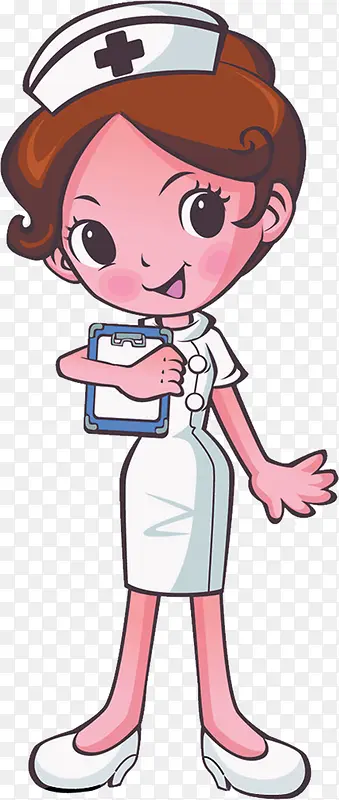 可爱粉色医院护士