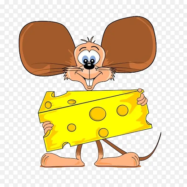 抱着奶酪的老鼠