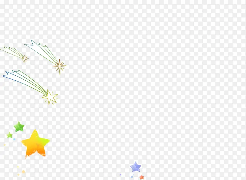 手绘渐变艺术星星