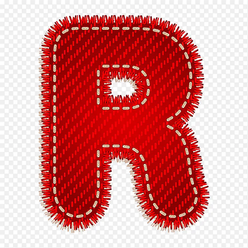 红色布创意R标志