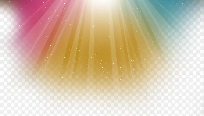 绚丽放射梦幻日光