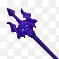 紫色手绘游戏手杖