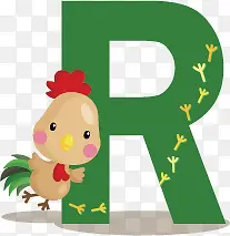 卡通字母R