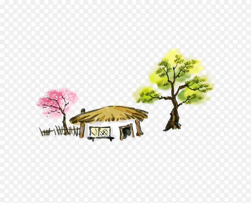 树木下的房子