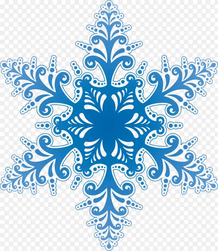 雪花形状蓝色装饰