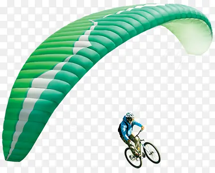 骑赛车绿色飞伞