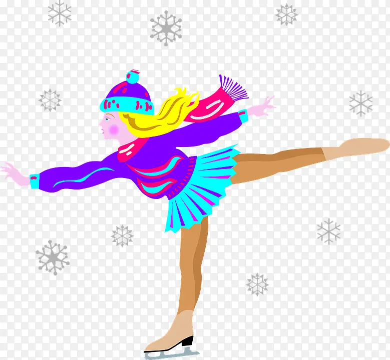 滑冰 女孩 跳舞