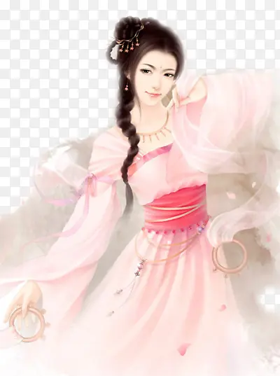 手绘古代美女跳舞PNG图片素材下载_图片编号ynzakjld-免抠素材网