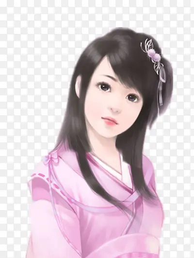 粉裙可爱小女孩