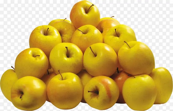 黄色堆放小苹果