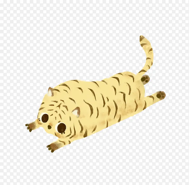 可爱呆萌的趴趴虎