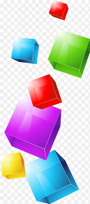 抽象立体彩色方块