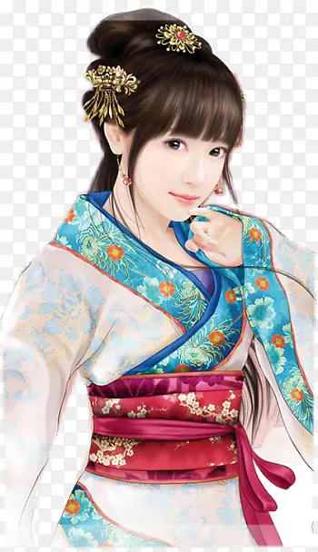 古代齐刘海免抠人物素材