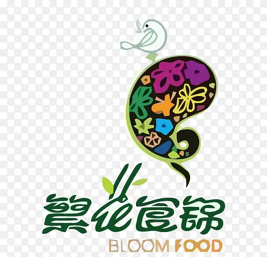 繁华食锦中国风LOGO矢量