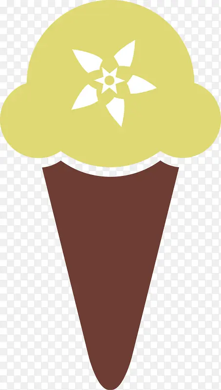 香草冰淇淋卡通素材