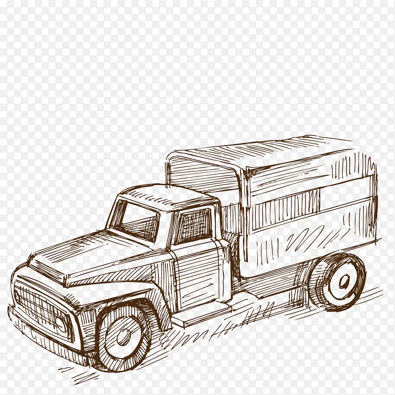 手绘卡车
