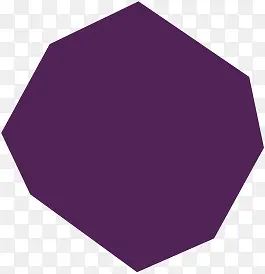 紫色不规则七边形
